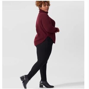 Universal Standard Nicole Cashmere Blend Turtleneck Sweater 4XS NWT Oxblood Red